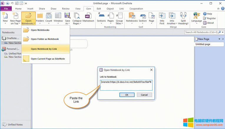 û B:  OneNote 2010 ʹӴ򿪱ʼǱ