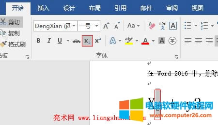 Word 2016 ʽ X2 + Y3 еֱΪĸ±