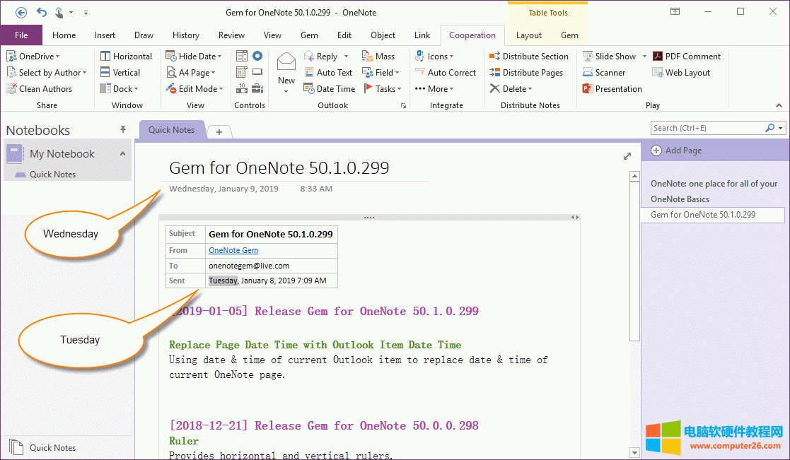 ʼ浽 OneNote һҳ棬ҳʱ䲻ʼʱ 