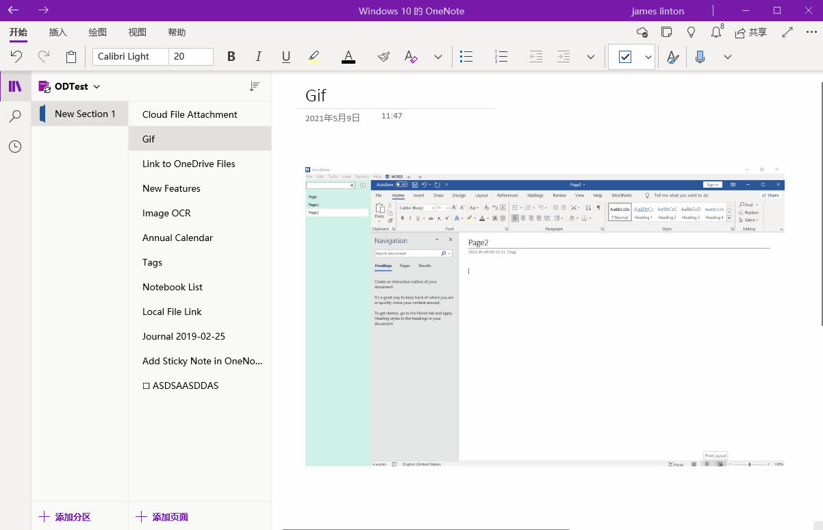  OneNote for Windows 10 пٲ鿴 gif ͼƬ