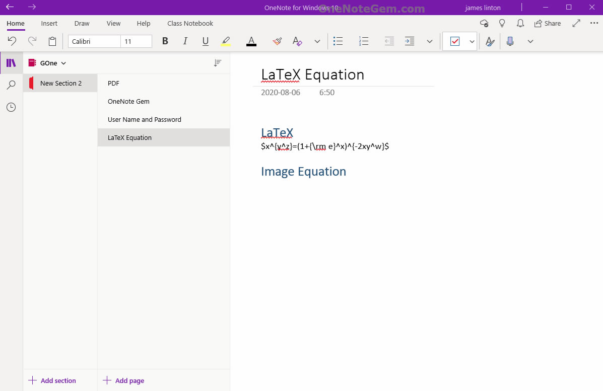 ҳи LaTeX ʽͼƬʽ OneNote 