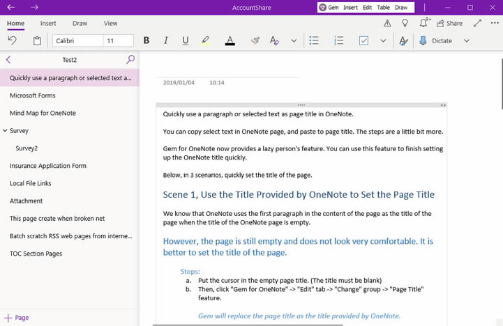 ʹ䱦˵ٰ OneNote ѡеĶ䣬Ϊҳı⡣