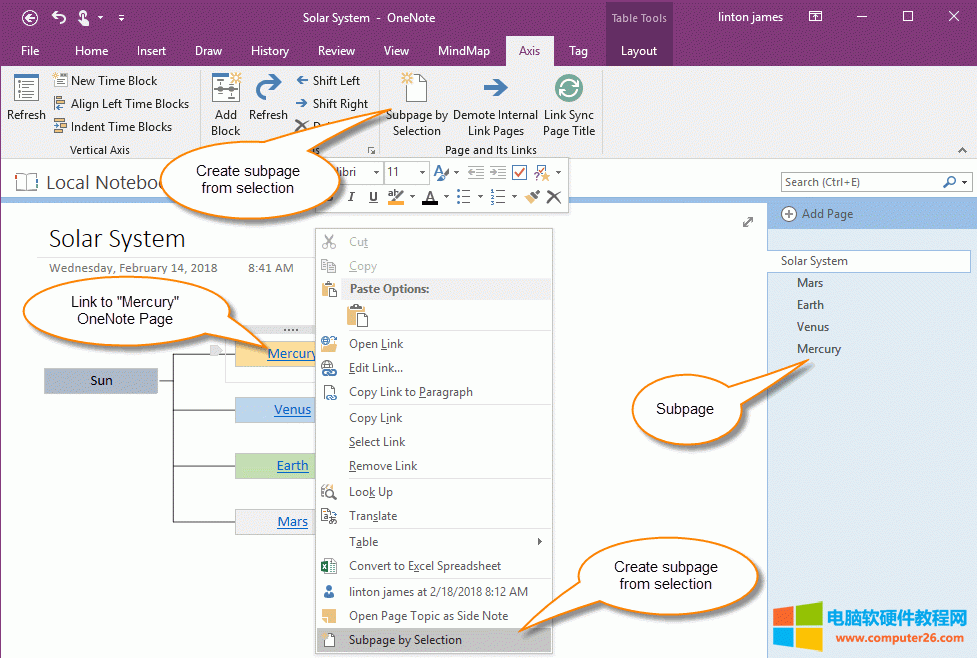 ʹѡе OneNote ҳ