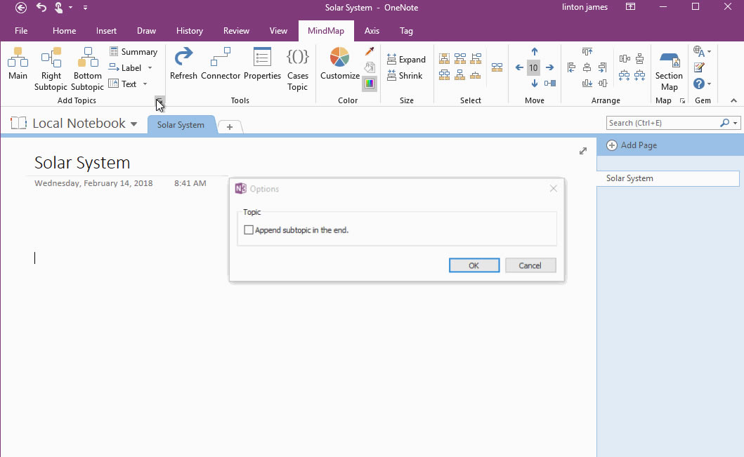 ٴ˼άͼصľл OneNote ҳ