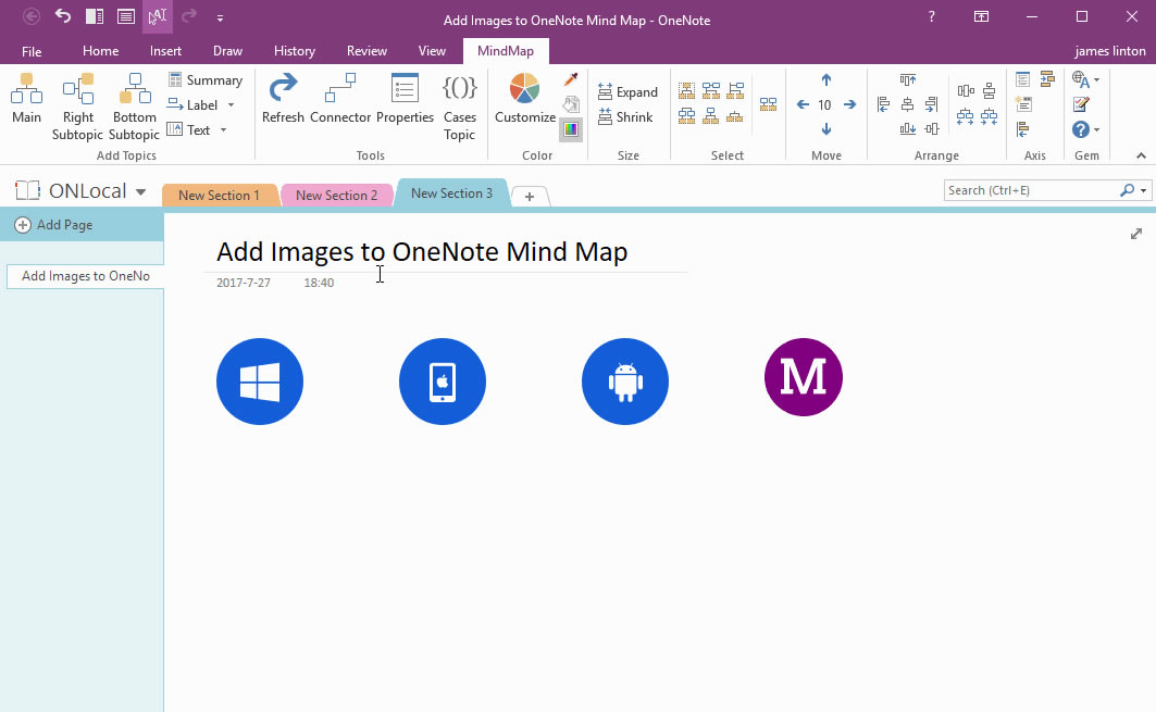  OneNote ˼άͼͼƬ