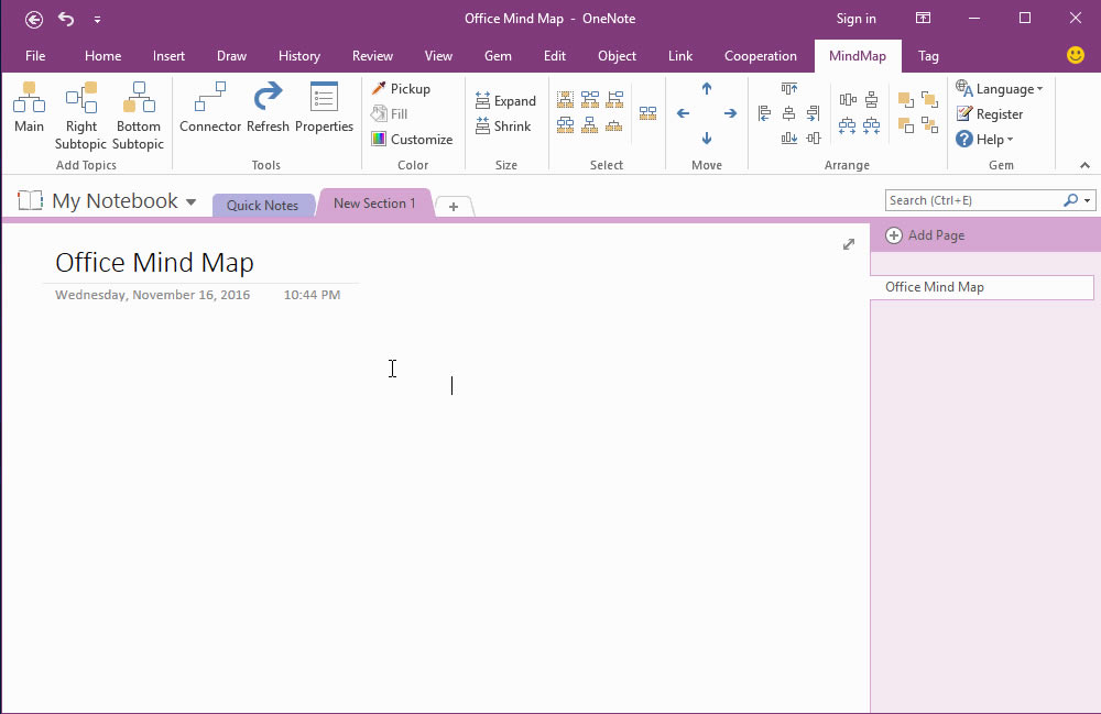 ʹ˼άͼΪ OneNote ҳĹ