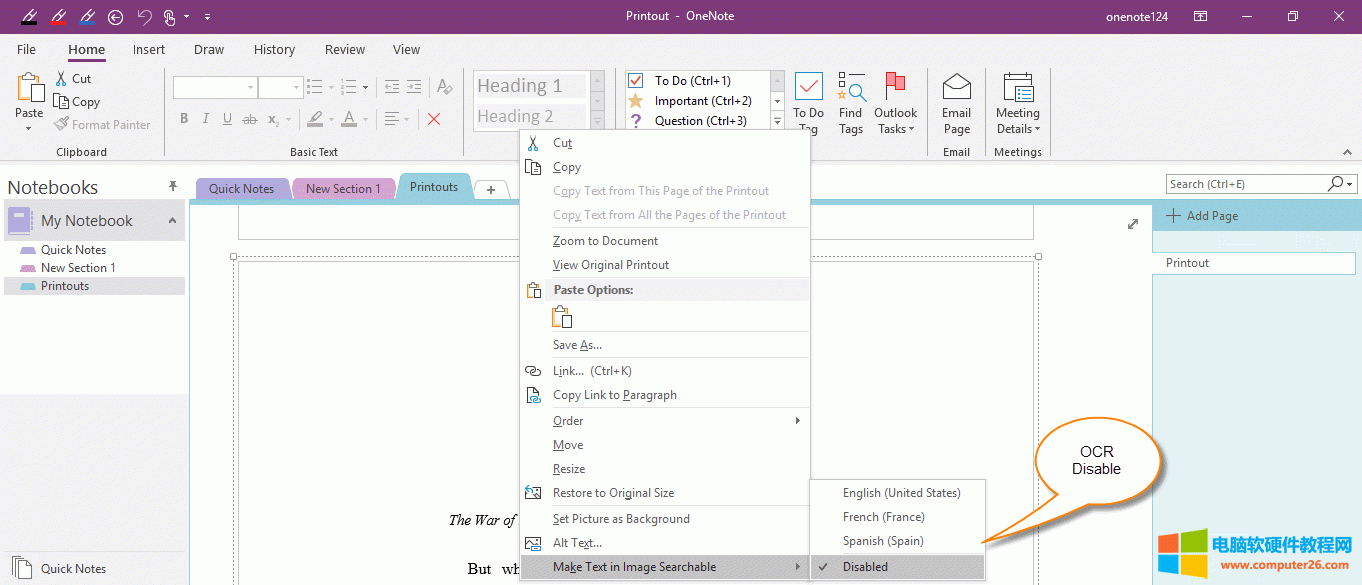 OneNote ͼƬַʶ OCR