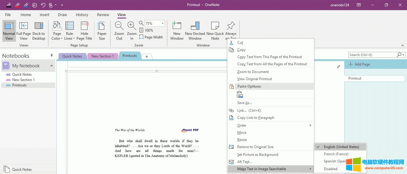 OneNote ͼƬַʶ OCR