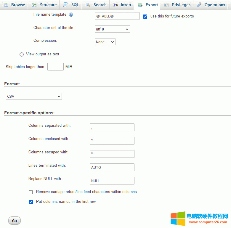 phpMyAdmin ͼ article_full Ϊ CSV ļ