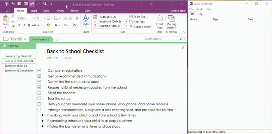  OneNote ҳ棬ֱԶʵʱбδɵĺɵĴ