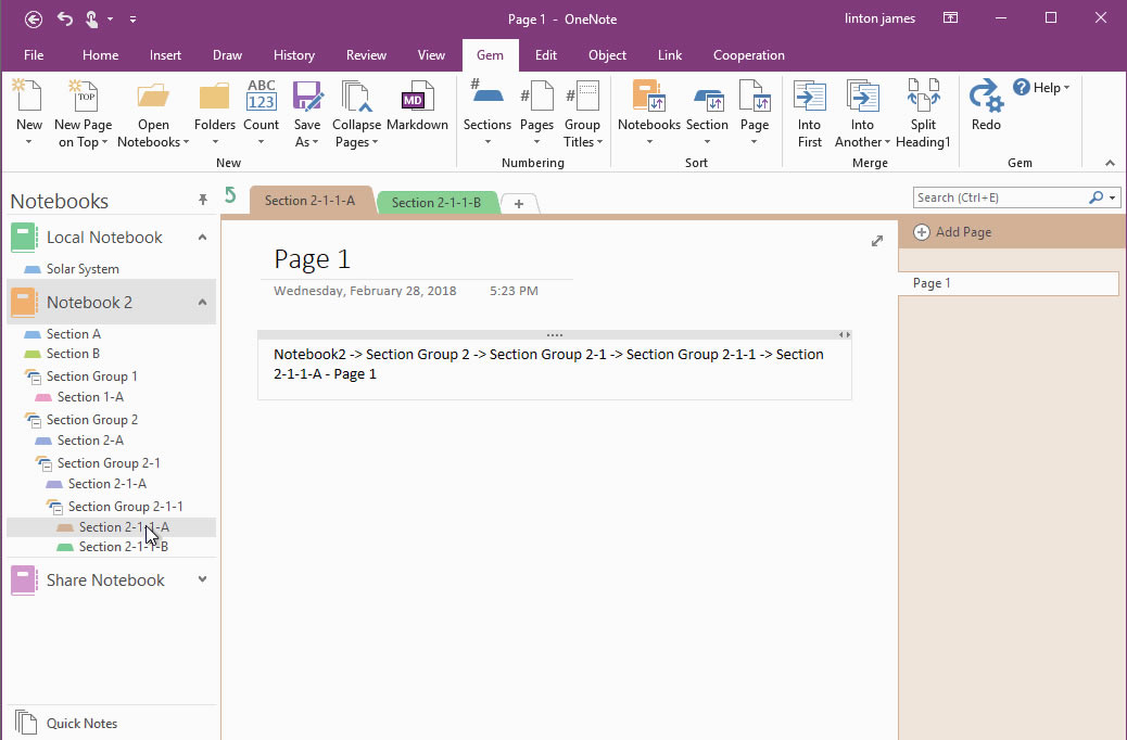 κϲ OneNote  2 ʼǱ