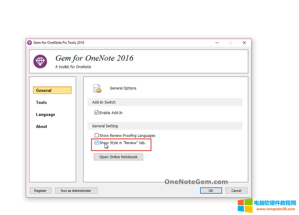  OneNote Gem Fix Tool д OneNote “”ѡʾԶıʽ˵