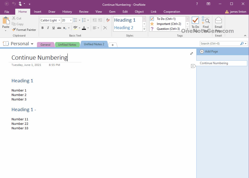  OneNote  2 ֱбгš