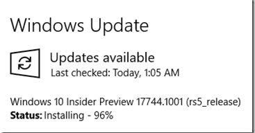 Windows 10 Build 17744ʹTimelineʱӦñ޺ã