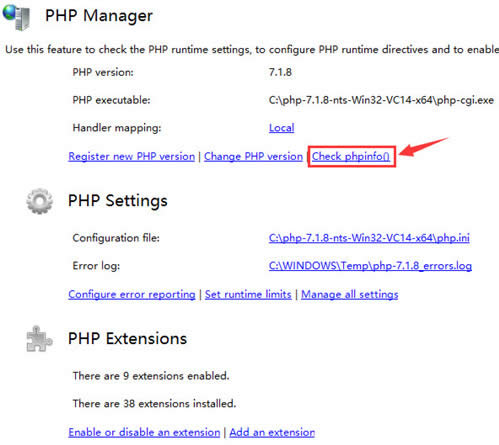 PHP Manager for IISwin10ϵͳ IIS 10.0+PHP+MySQL